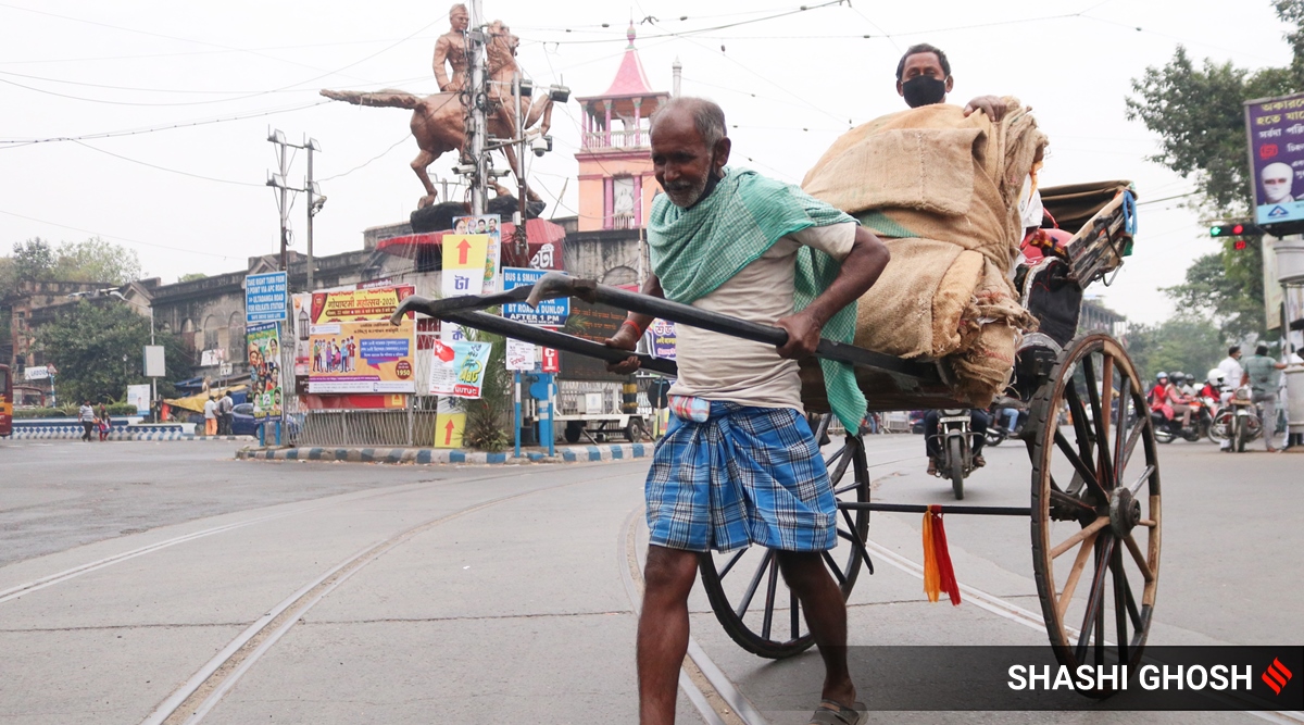 Normal traffic was affected in Kolkata's Shyambazar on Thursday due to the nationwide strike called by 10 central trade unions