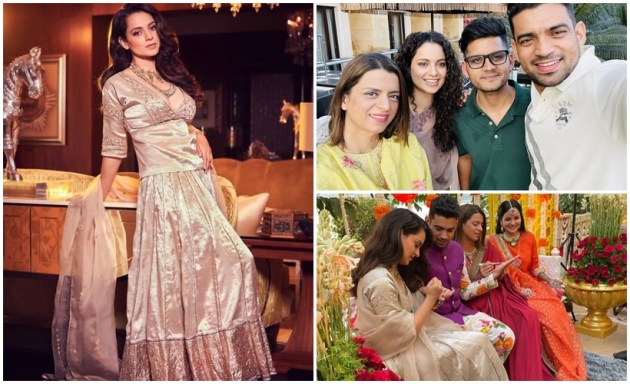 Kangana Ranaut's bhai ki shaadi pre festivities photos