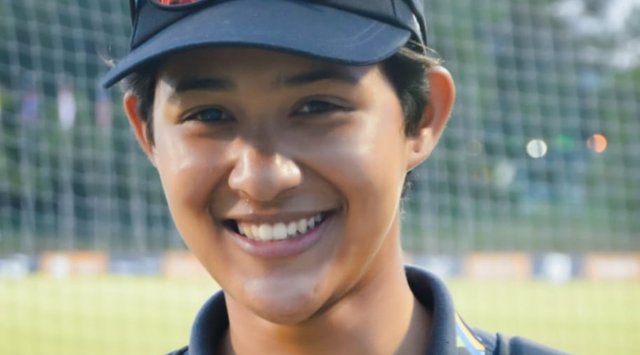 Thailand's right-hand opening bat and pacer Nattakan Chantam  