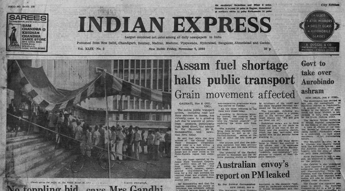 Assam, Assam unrest petrol 1980, Ronald Reagan US president, Indira Gandhi, forty years ago