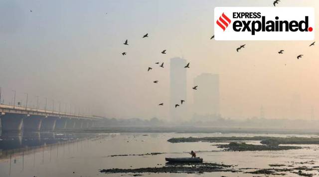 Toxic foam floats on the surface of Yamuna River at Kalindi Kunj, in New Delhi (PTI)