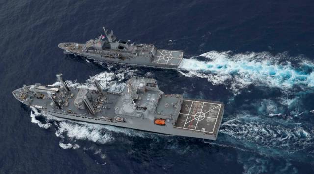 Malabar: The second phase of the Malabar exercise in the Northern Arabian Sea and Indian Ocean with the participation of Indian Navy aircraft carrier INS Vikramaditya and the American aircraft carrier USS Nimitz carry out 'Malabar-2020' wargames, in Malabar, Wednesday, Nov. 18, 2020. (PTI Photo)(PTI18-11-2020_000137B)