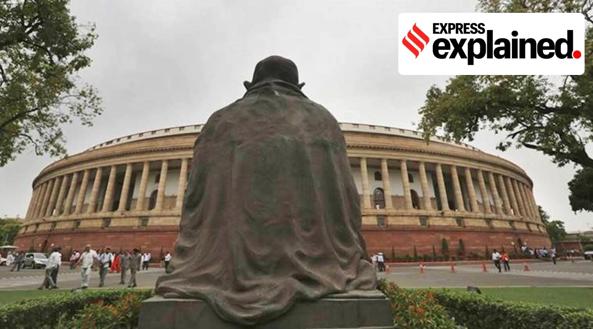 The statue in front of which thousands of visitors to Parliament House pose for pictures, was unveiled on October 2, 1993 by then President Shankar Dayal Sharma.