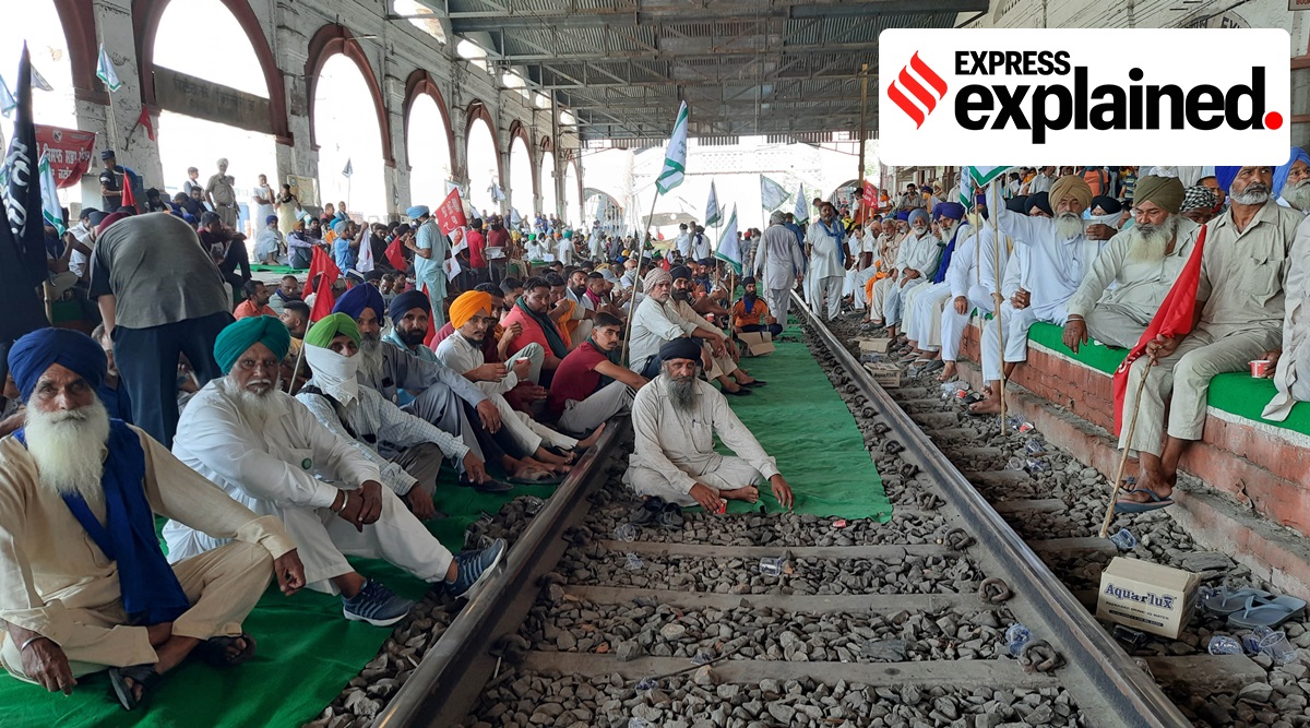 Punjab, Punjab farmers protests, Farm Bills 2020, Punjab rail roko, Farmer protests impact on Railways, Indian Express