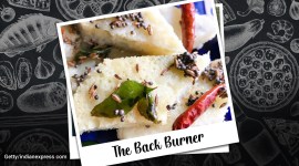 rava dhokla recipe, dhokla recipe, The Back Burner, gujarati recipe, breakfast recipe, vegan recipe, vegetarian recipe, snack recipe, farsan recipe