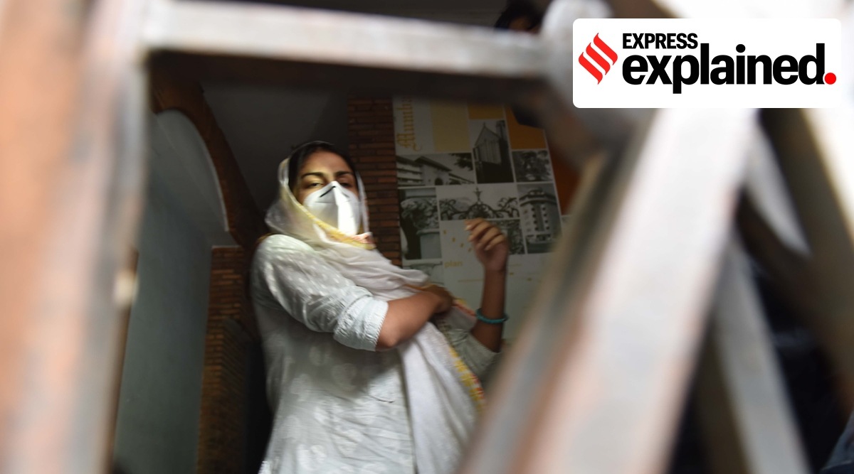 Rhea Chakraborty is being investigated by the Narcotics Control Bureau (NCB) in connection with an alleged drugs case. (Express Photo: Ganesh Shirshekar)