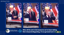 Rudy Giuliani, Rudy Giuliani press conference, Giuliani booger clip, Rudy Giuliani blows his nose and wipes it, Rudy Giuliani snot wiping clip, viral videos, indian express, us elections 2020
