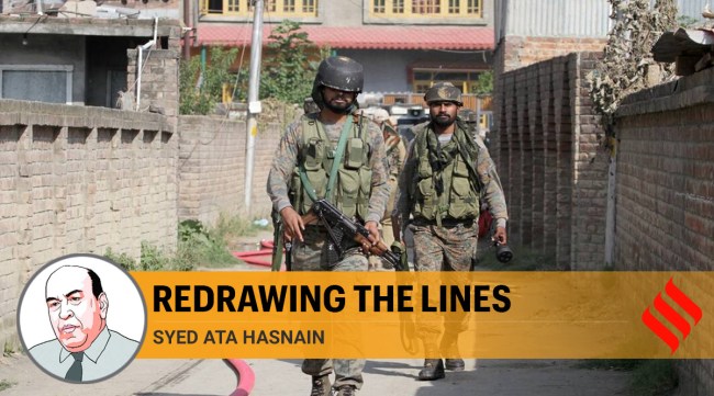 Security personnel in Jammu and Kashmir. (Express Photo: Shuaib Masoodi)