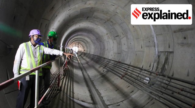 In India, TBMs have been deployed in Delhi, Mumbai, Pune, Chennai, Bangalore and Kolkata, among others, to help build underground Metro lines. (Express Photo: Ashish Kale, File)