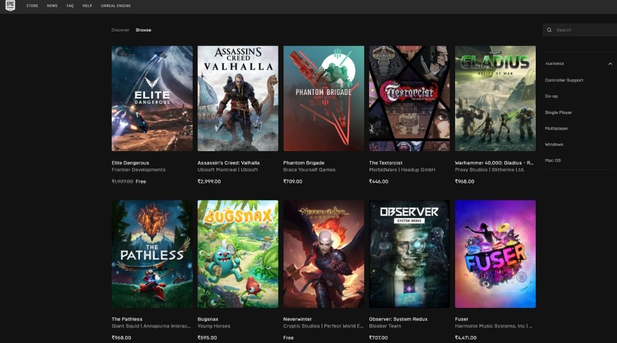 Epic Games Store Rolls Out Support for Indian Rupee Pricing