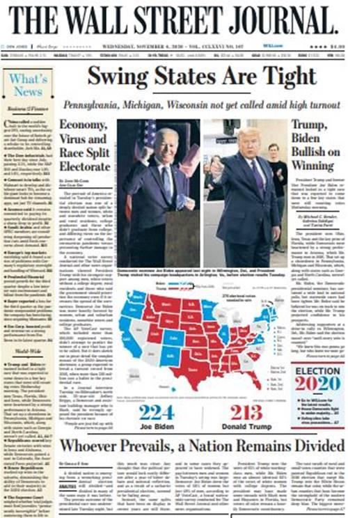 ‘A nation divided’: How US newspapers covered election night | World ...