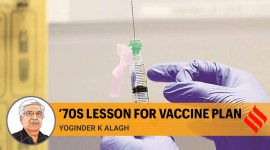 Yoginder-K-Alagh covid 19 vaccine, coronavirus vaccine, montek singh ahluwalia, india vaccination, covid 19 vaccination capacity india, indian express