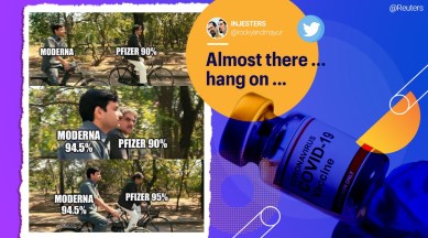 covid vaccine, covid 19 vaccine, Pfizer covid vaccine, Moderna covid vaccine, Pfizer vs Moderna meme, covid vaccine tracker, viral news, indian express