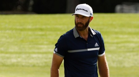 Dustin Johnson in action at the Masters. (Reuters)