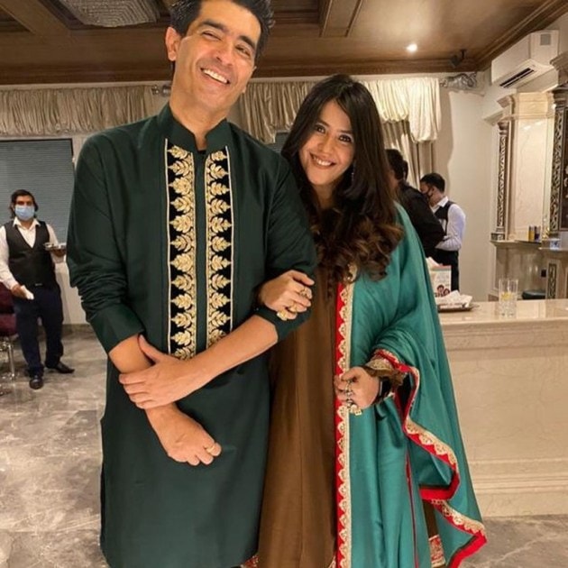 ekta with Manish Malhotra