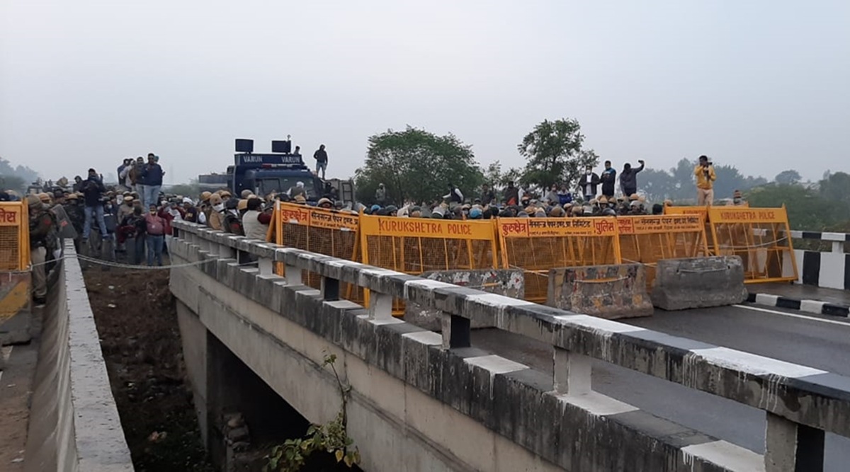 Old Jee Farm Sex - Watch: Haryana farmers break barricades, go through water cannons to  continue Delhi march | India News,The Indian Express