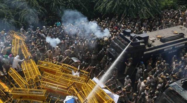 Haryana farmers protest, Haryana police removes barricades, Chandigarh news, Haryana news, Indian express news