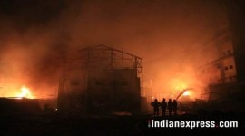 Unit fire, factory fire, fire, firefighters