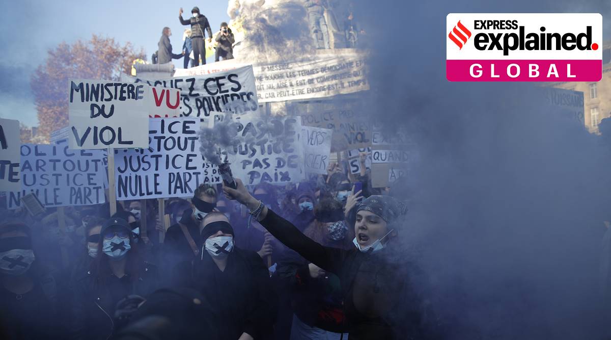 france new security law, france law filming police officers, france and islam, france protests, Emmanuel Macron, france muslims, express explained, indian express