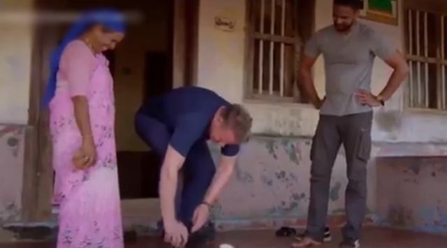 Gordon Ramsay grate coconut feet viral video, national geographic india, india, indian food, trending, indian express, indian express news