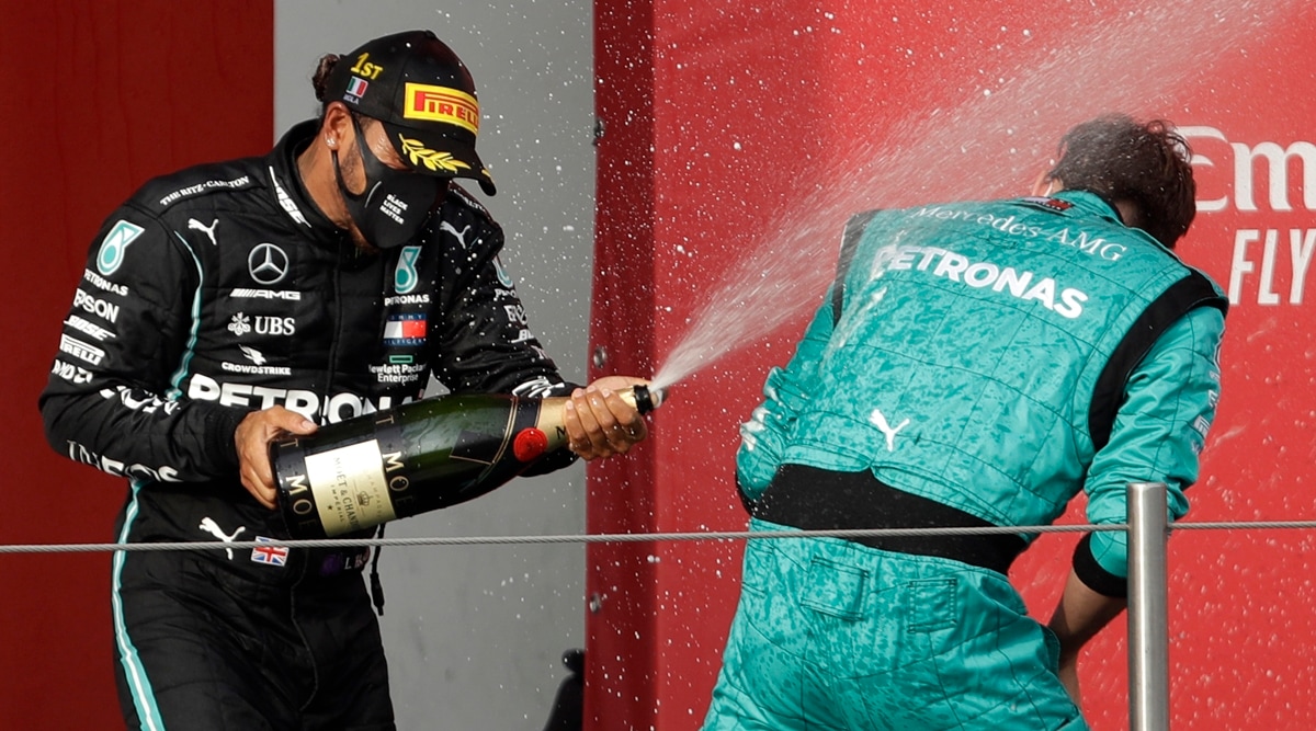 Lewis Hamilton wins at Imola as Mercedes clinch F1 constructors’ title ...