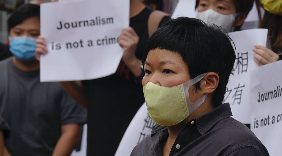 Hong Kong journalist Choy Yuk-ling charged, hong kong press freedom, radio television hong kong, hong kong protests, world news, indian express