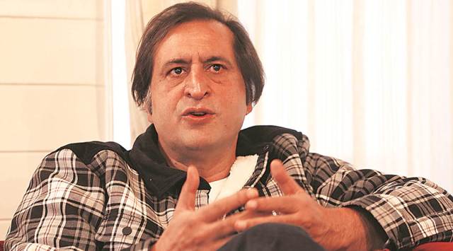 J&K People’s Conference chairman Sajad Lone. (Express photo by Shuaib Masoodi)