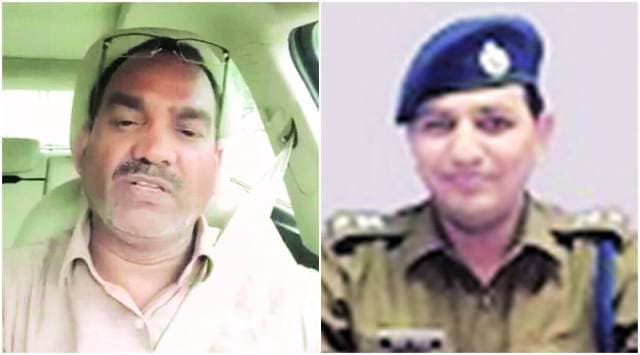 Indra Kant Tripathi and suspended officer Mani Lal Patidar.