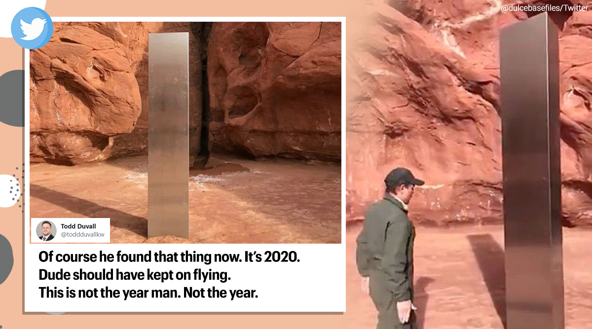 An Unexplained Metal Monolith In The Us Sparks Comparisons With 2001 A Space Odyssey Trending News The Indian Express