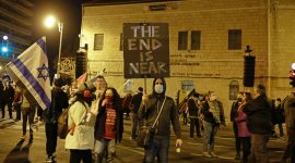 protests against israel pm benjamin netanyahu, israel protests, israel coronavirus crisis, world news, indian express