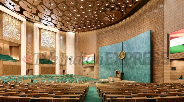 The Rajya Sabha will have an area of 3,220 sqm, as against the current 1,232 sqm in the old building. It will have 384 seats more than the present 245.