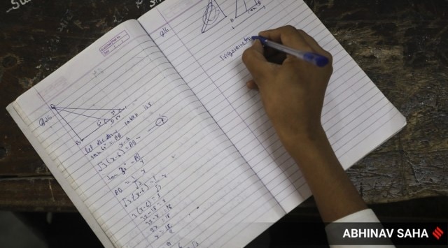 Haryana allowed schools to reopen for Classes 9 to 12 on November 2 after eight months of suspension owing to the pandemic. (Express Photo: Abhinav Saha/Representational)