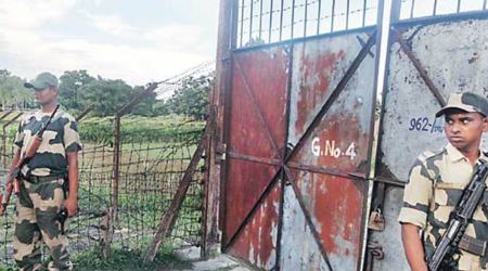 India and Bangladesh share a 4,096 Km long semi-porous border, of which Tripura shares 856 km. 