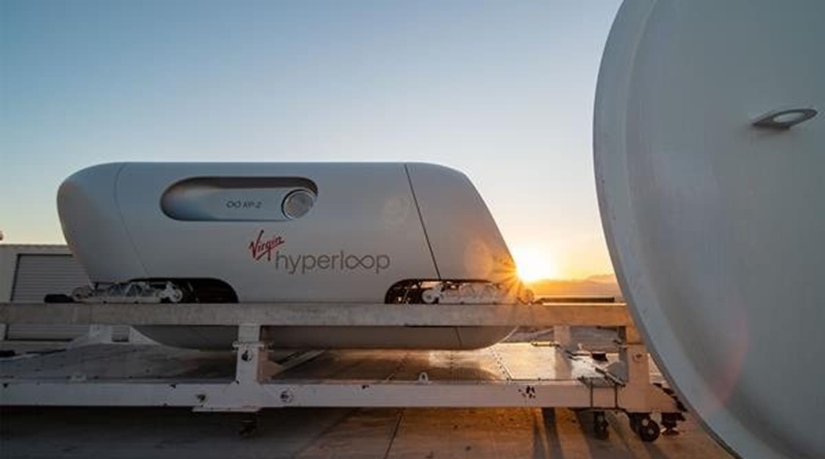 Virgin Hyperloop, Virgin Hyperloop first passenger ride, first passenger ride Virgin Hyperloop, World news, IndianVirgin Hyperloop, Virgin Hyperloop first passenger ride, first passenger ride Virgin Hyperloop, World news, Indian Express Express