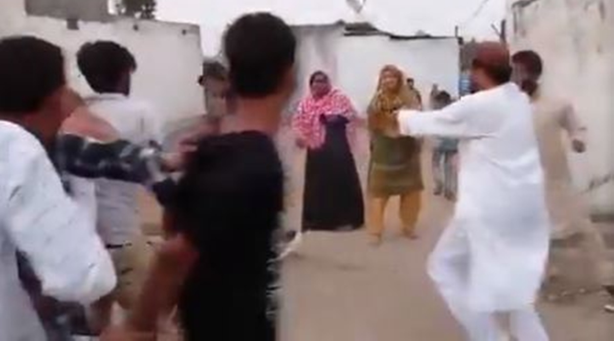 Farooq Ahmed, a former vice-chairman of the town municipal corporation, has been taken into custody. (Video screengrab)