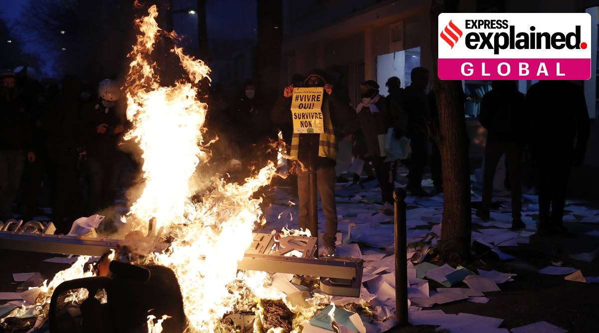 france protests, paris protests emmanuel macron, france president emmanuel macron, paris protest explained, latest news