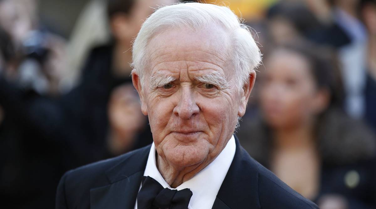 FILE - This Sept. 13, 2011, file photo shows British author John Le Carre at the UK film premiere of "Tinker Tailor Soldier Spy," in London. (AP, File)