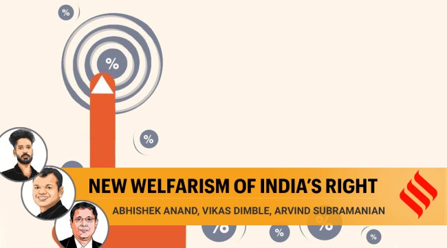 New Welfarism’s calculation is that there is rich electoral opportunity in providing tangible goods and services, which are relatively straightforward to deliver, measure and monitor. (Illustration by C R Sasikumar)