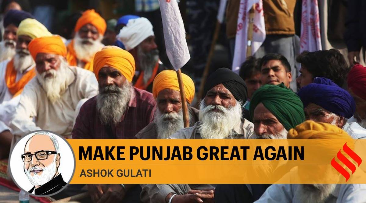 Farmers at the Singhu border