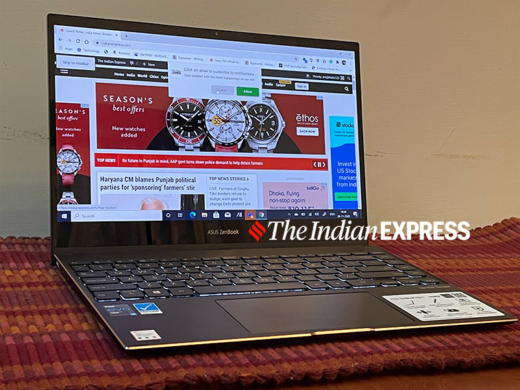 Asus ZenBook Flip S, precio de Asus ZenBook Flip S en India, revisión de Asus ZenBook Flip S, especificaciones de Asus ZenBook Flip S, las mejores computadoras portátiles con procesadores de 11a generación de Intel 