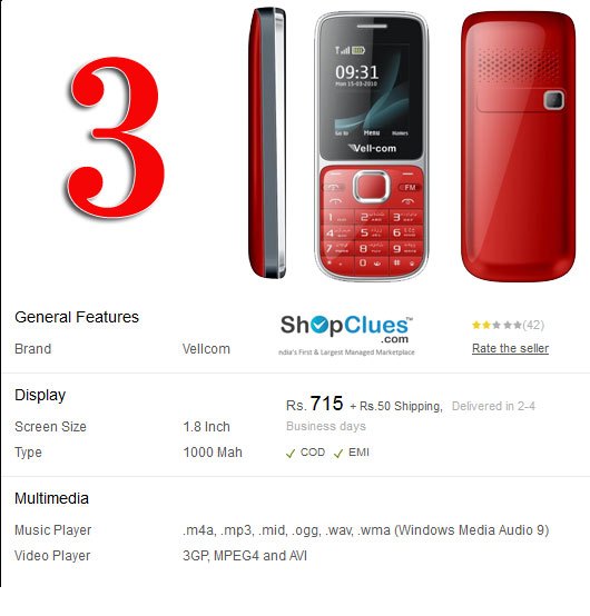 Top five cellphones available under Rs 800 | Business Gallery News ...