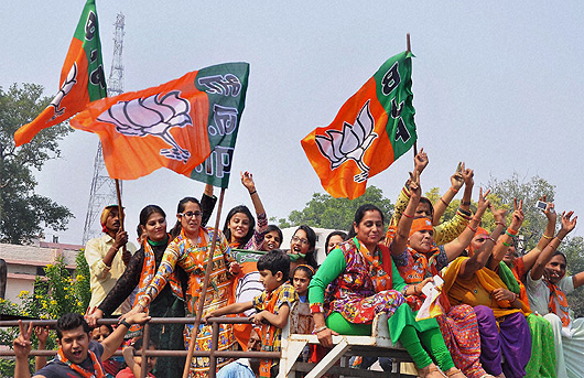 Haryana Elections Results: BJP Celebrates As Narendra Modi Juggernaut ...