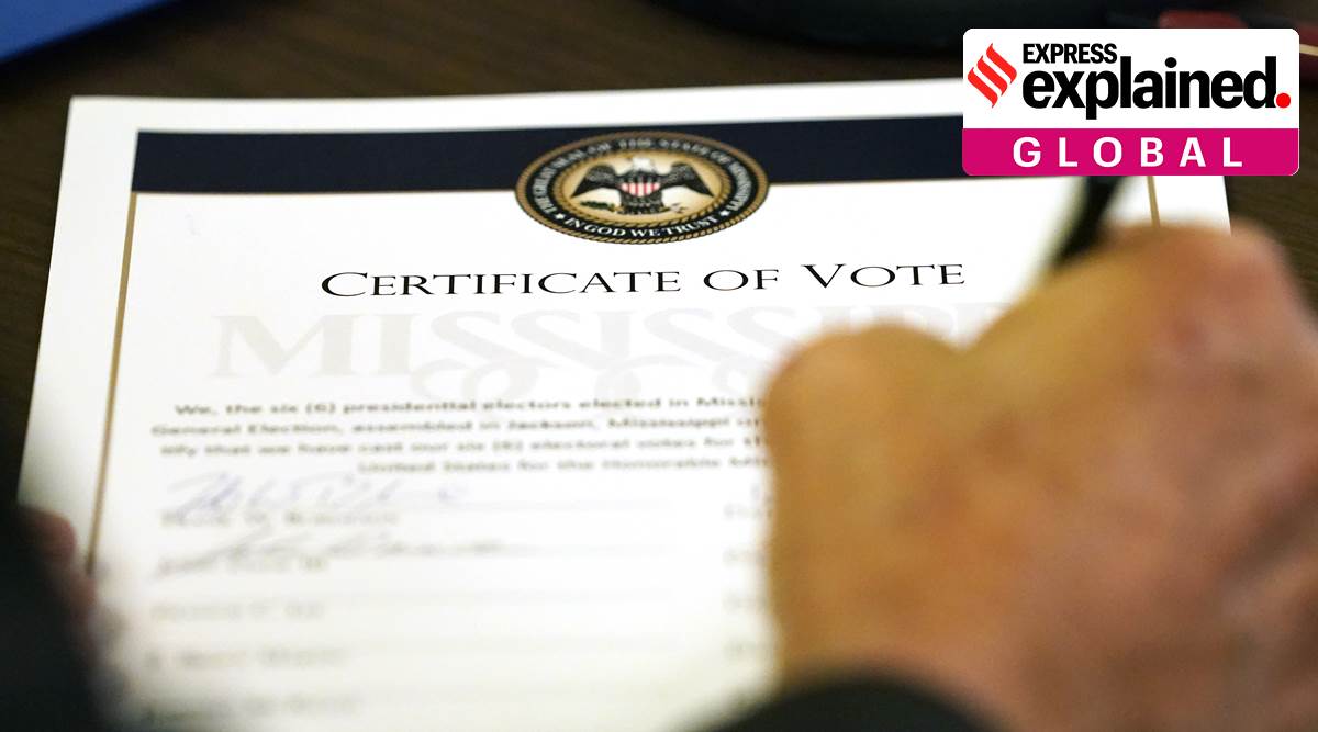 electoral college vote, US electoral college vote today, faithless electors, who are faithless electors, donald trump, joe biden, trump on electoral college vote, express explained, indian express