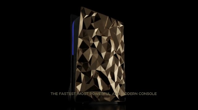 The Sony PlayStation 5 Golden Rock Limited Edition by Caviar is created using 20Kgs of pure gold. (Image Source: YouTube/Caviar iPhone)