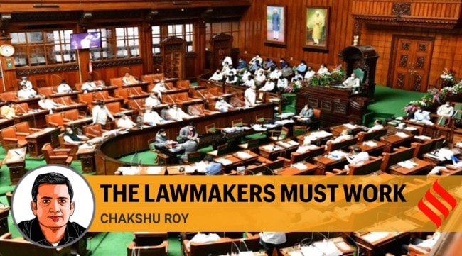 The Karnataka Assembly. In the last 20 years, state assemblies, on average, met for less than 30 days in a year. But states like Kerala, Odisha, Karnataka are an exception. (File Photo)