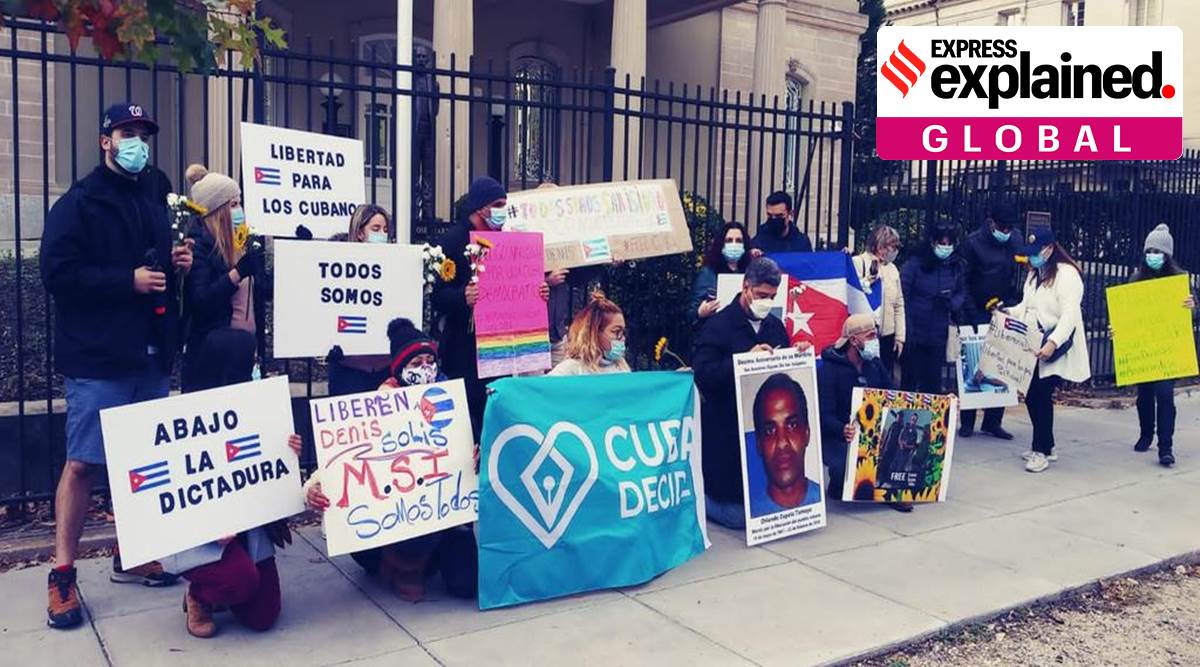 Movimiento San Isidro, San Isidro Movement, MSI Cuba, Cuba protests, Miguel Díaz-Canel, Denis Solís, US Cuba ties, express explained, indian express