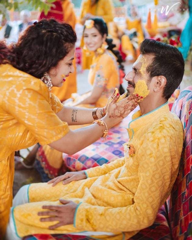 yuzvendra chahal haldi photos