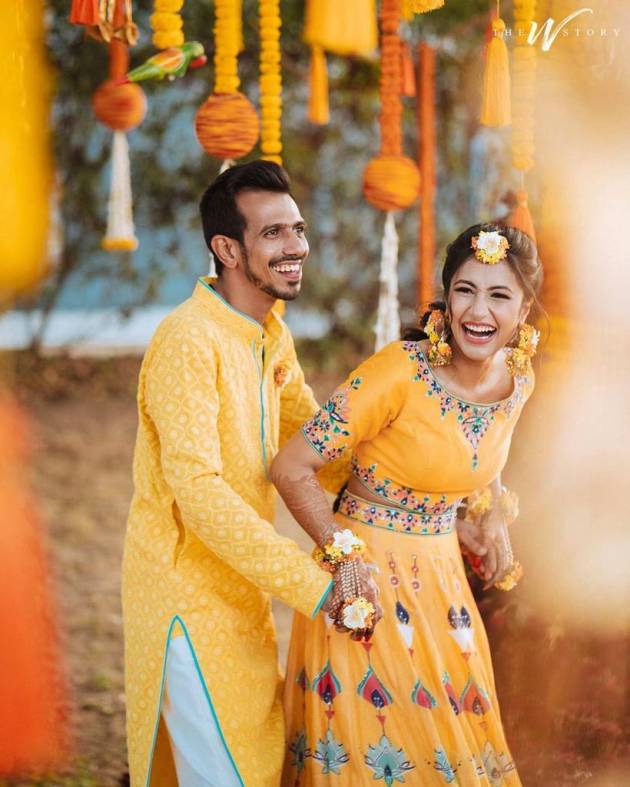 8 pictures from Dhanashree Verma and Yuzvendra Chahal’s dreamy haldi ...