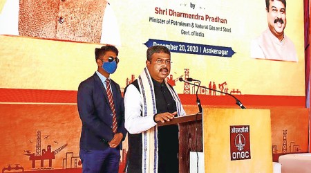Dharmendra Pradhan, Asokenagar-1 reserve inauguration, Kolkata petroleum reserve, ONGC, West Bengal news, economy news, indian express news