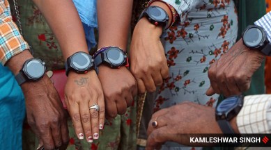 Chandigarh, Chandigarh news, Chandigarh sanitation workers, GPS watch controversy, Indian Express